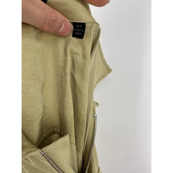 ATM Anthony Thomas Melillo Jumpsuit Satin Utility in Green Putty Women’s S EUC - Picture 7 of 10